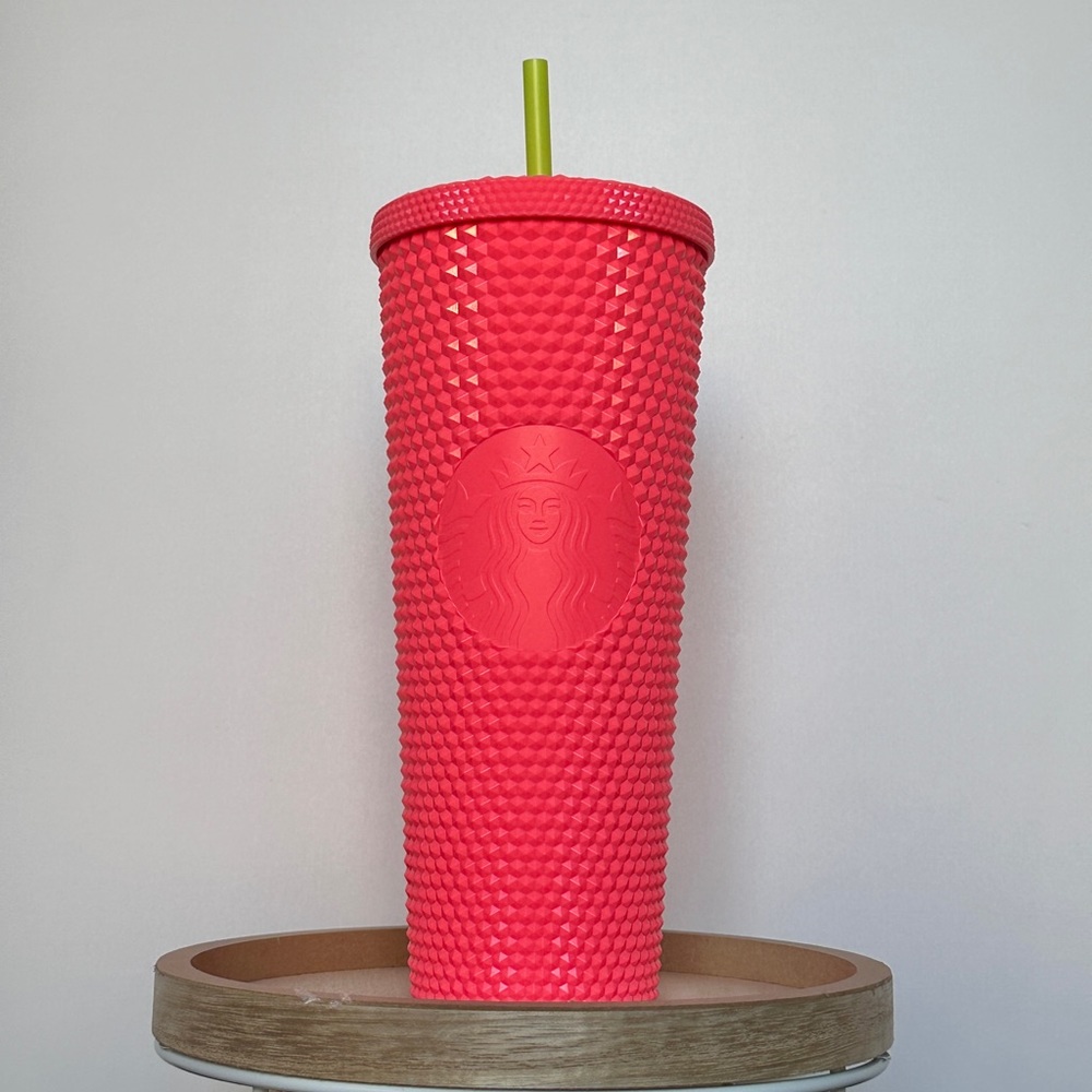 Like New Coral Starbucks Studded Tumbler